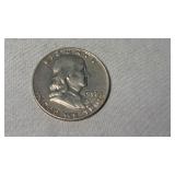 1958 FRANKLIN SILVER HALF DOLLAR