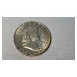 1962 FRANKLIN SILVER HALF DOLLAR