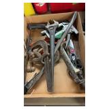 BX W/ CLAMPS, STAPLER, KOBALT ADJ WRENCH & MISC