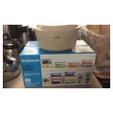 MICROWAVE COOKER & SNAPWARE PLASTIC STORAGE