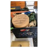 CRATE W/ POWDER KEG, CANVAS DUFFLE BAG