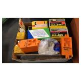 EMPTY BULLET BOXES, BORE CLEANING BRUSHES,