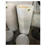 3 NEW FLOWER POTS W/ DRAIN TRAY 14' DIA 12' TALL