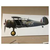 AIRPLANE PRINT ON CANVAS 90'X40'