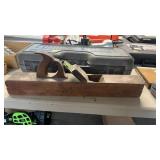 ANTIQUE WOOD BLOCK PLANE, 22'X3'X2.5'