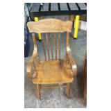 PRESSED BACK OAK CHAIR