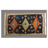 20THC. CAUCASIAN STYLE SCATTER RUG (55 1/2" X 30")