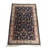BLUE FIELD IRANIAN AREA RUG 60" X 37 1/4"