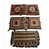 2 PAIR & 1 SINGLE BAG FACE, MIDDLE EASTERN