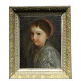 O/C PORTRAIT OF A CHILD LATE 17TH OR EARLY 18THC