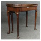 RARE TRIPLE TOP QUEEN ANNE MAHOGANY CARD TABLE