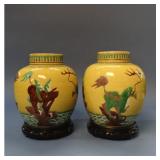 PR OF CHINESE QING IMPERIAL YELLOW GINGER JARS
