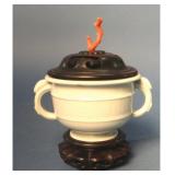 CHINESE QING WHITE CELEDON "DEHUA" CENSER