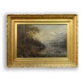 O/C LANDSCAPE W/ MOUNTAINS SGND S.M. BARSTOW 