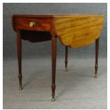 NYC PEMBROKE TABLE W/ REEDED LEGS