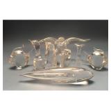 9 CRSYTAL ANIMAL FORM PAPERWEIGHTS, STEUBEN, DAUM