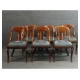 SET OF 6 NY MAHOGANY GONDOLA CHAIRS C. 1825