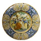 ITALIAN MAJOLICA CHARGER "THE BAPTISM"