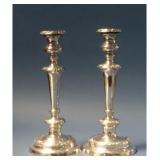 PR OF 19THC. SHEFFIELD CANDLESTICKS W/ ORIGINAL