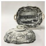 "HUDSON" HUDSON RIVER HISTORICAL STAFFORDSHIRE COV