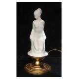 LENOX FIGURAL LAMP ON BRONZE BASE