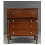 COUNTRY BONNET CHEST IN RED WASH