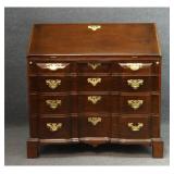 18THC. BOSTON BLOCK FRONT MAHOG CHIPPENDALE DESK