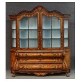 2 PC. DUTCH INLAID EARLY 20THC. BREAKFRONT