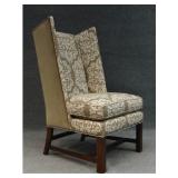 CONTEMPORARY WING BACK CHAIR (OVERALL HEIGHT 49" )