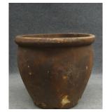 FIBERGLAS PATIO POT W/ A TERRA COTTA COLOR