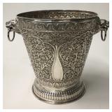 COLONIAL INDIA SILVER WINE COOLER IN HEAVY REPOUSS