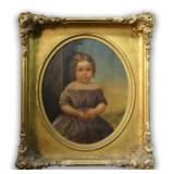 AMERICAN SCHOOL PORTRAIT OF FRANCES LUELLA HICKS