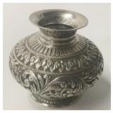.900 FINE SILVER HOLY WATER JAR, COLONIAL INDIA
