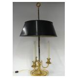 FINE QUALITY GILT BRONZE & BOUILETTE LAMP