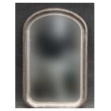 19THC. SILVER GILT TOMBSTONE MIRROR