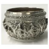 COLONIAL LATE 19THC. BURMESE SILVER BOWL