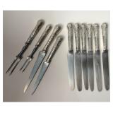 10 PC ENGLISH SILVER HANDLED CUTLERY KINGS PATTERN