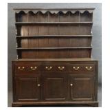 EARLY WELSH OPEN TOP CUPBOARD W/ DRAWERS & CABINET