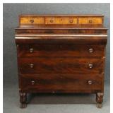 EMPIRE CHEST W/ FIGURED MAPLE GLOVE  DRAWERS &