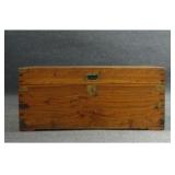 CHINA TRADE CAMPHORWOOD BRASS BOUND STORAGE CHEST