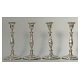 4 BLOODY SHEFFIELD EARLY 19THC. ENG. CANDLESTICKS