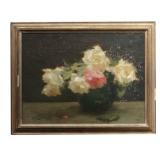 O/C " STILL LIFE OF ROSES" SGND EMIL CARLSEN, 1894