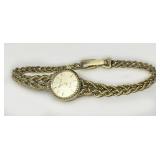 GENEVE, SWISS 14KT YELLOW GOLD  LADIES WATCH & BAN