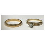 DIAMOND "PROMISE ME" RING & BAND APPROX. 2.8 DWT