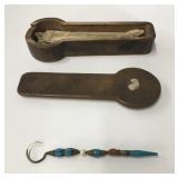 TIBETAN OFFICIALS EARRING IN ORIGINAL CASE