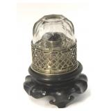 PAKTONG & CRYSTAL OPIUM LAMP 5 1/4" TALL W/ STAND
