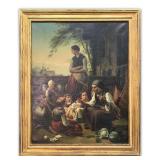 O/C  GENRE SCENE, " TELLING A TALE " 19THC.