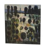 "HILLSIDE OF TREES" BY LIBRADO ROMERO, ACRYLIC ON