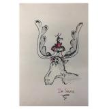 CRAYON ON PAPER SIGNED  DR. SEUSS