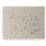 INK ON PAPER DRAWING SIGNED  ANDY WARHOL